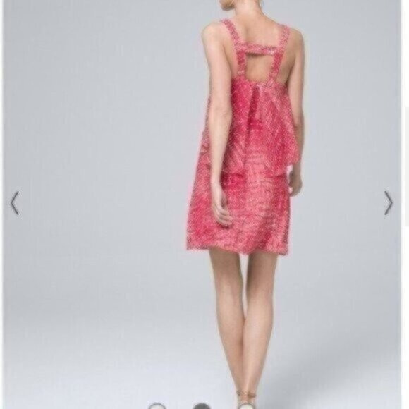 NWOT White House Black Market Abstract Popover Shift Dress - Picture 2 of 4